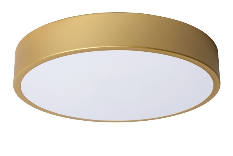Lucide UNAR - Zapustené stropné svietidlo - Ø 30 cm - LED Rozm. - 1x18W 2700K - 3 StepDim - Matt Gold / Mosadz